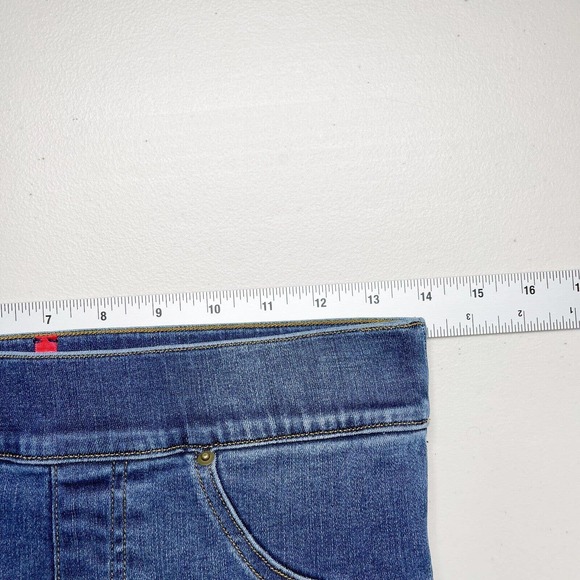 SPANX Distressed Skinny Jegging Blue Size S Denim Medium Wash Pull On Stretch‎ - Picture 8 of 11